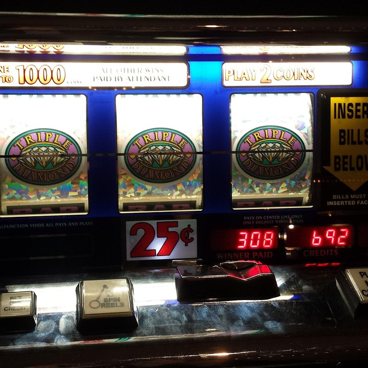 Lucky jackpot slot machine with gold coins and prizes
